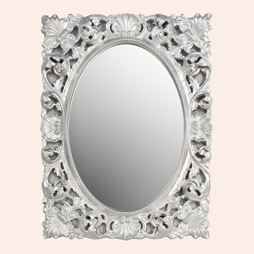 Зеркало 73*h93 см Tiffany World, H871, рама: дерево, отделка: поталь сусальное серебро,H871 foglia argento снят с производства