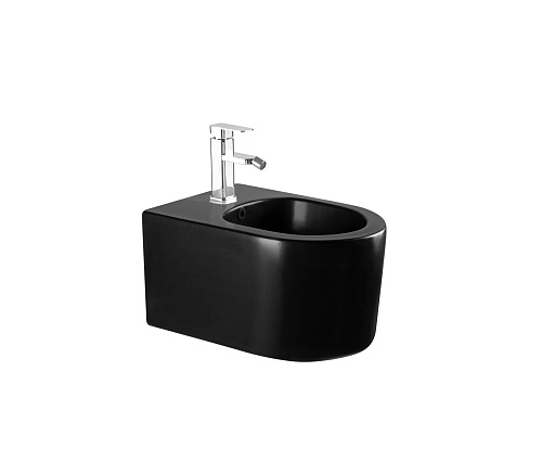 Биде Aquatek AQ1004-MB Мия подвесное 49х37 см, черный матовый