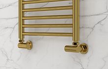 Вентиль Сунержа 03-1403-1234, 3D, правый, (цилиндр) G 1/2" НР х G 3/4" НГ, золото