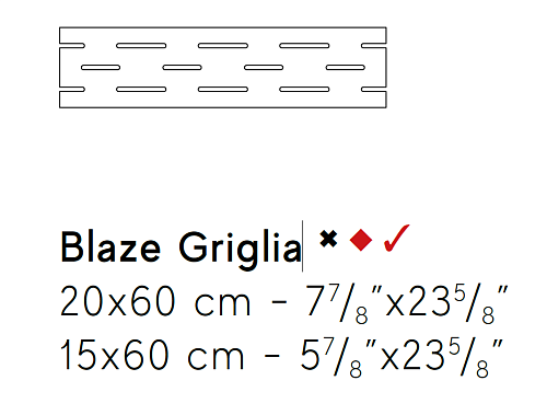 Декоративный элемент AtlasConcorde BLAZE BLAZECortenGrigliaDx15x60 купить недорого в интернет-магазине Керамос