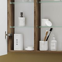 Зеркальный шкаф Sancos MI90ECH Mirror для ванной комнаты 89х74 см, с LED подсветкой, дуб чарльстон Зеркальный шкаф Sancos MI90ECH Mirror для ванной комнаты 89х74 см, с LED подсветкой, дуб чарльстон
