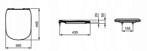 Сиденье для унитаза с мягким закрыванием Ideal Standard Tesi T352701 (exp)