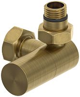 Вентиль Сунержа 051-1403-1234, 3D, правый, (цилиндр) G 1/2" НР х G 3/4" НГ, состаренная латунь