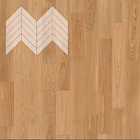паркетная доска LabArte Инженерная доска Паркет Елка Французская Lab Arte Chevron Дуб Селект Вельвет Лак 600/490х110х14/3/45°