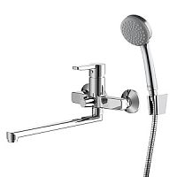 Смеситель для ванны с длинным изливом с керамическим дивертором, Sena, IDDIS, SENSBL2i10