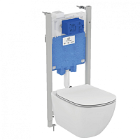Комплект 3 в 1 Ideal Standard RT007902 Prosys 2.0. Tesi AquaBlade®: подвесной унитаз T007901 + крышка-сиденье T352701 + инсталляция для монтажа R046367, Euro White (евробелый) Комплект 3 в 1 Ideal Standard RT007902 Prosys 2.0. Tesi AquaBlade®: подвесной унитаз T007901 + крышка-сиденье T352701 + инсталляция для монтажа R046367, Euro White (евробелый)