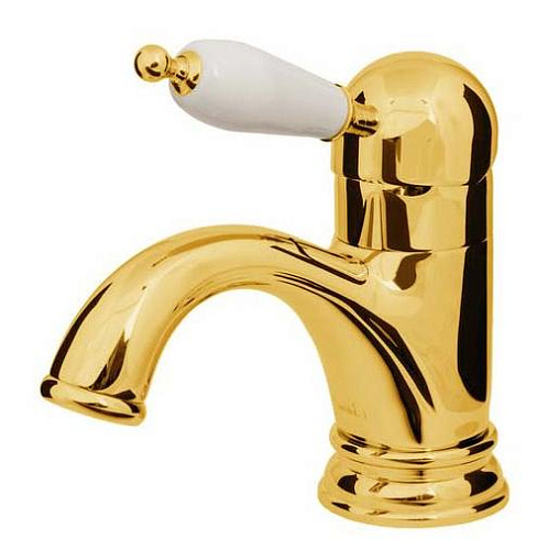 Смеситель Boheme 281 Tradizionale Oro для умывальника, золото/белый