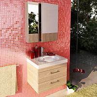 Тумба Comforty 00003120772 Ницца подвесная 60х45 см, с раковиной Eggo 60/Next 60, сосна лоредо