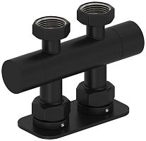 Вентиль Сунержа 31-1419-3434, 2х3/4" прямой скрытый-скрытый EU50, матовый черный