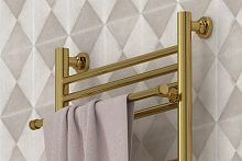 Полка Сунержа 03-2012-0370 прямая (L - 370 мм) н/ж для ДР Полка Сунержа, золото