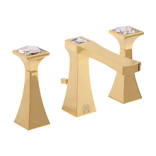 Смеситель Migliore 19055 Opera для раковины, ручка Crystal/золото