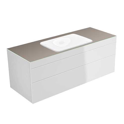 Тумба Keuco 31573820000 Edition 400 под умывальник 140х53.5 см, белый глянцевый/стекло глянцевое трюфель купить недорого в интернет-магазине Керамос Тумба Keuco 31573820000 Edition 400 под умывальник 140х53.5 см, белый глянцевый/стекло глянцевое трюфель купить недорого в интернет-магазине Керамос
