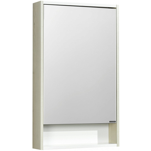 Зеркальный шкаф Акватон 1A212302RIB90 Рико 50х86 см, белый,ясень фабрик купить недорого в интернет-магазине Керамос