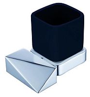 Стакан Boheme 10314-CR-B New Venturo для зубных щеток, настенный, хром/черный