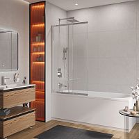 Шторка на ванну Cezares Slider SLIDER-FIX-VF-11-90/150-C-Cr