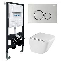 Инсталляция с подвесным унитазом Abber Rechteck AC1220TC-AC0105-AC0121