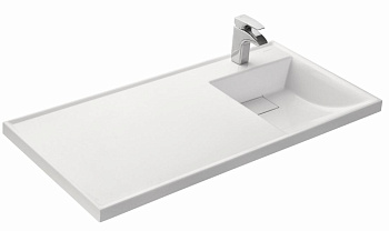 Раковина Акватон 1A72223KLH010 Лондри 105х50 см, накладная, правая, белая