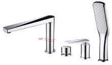 Смеситель Boheme 370 Venturo на борт ванны, врезной, хром