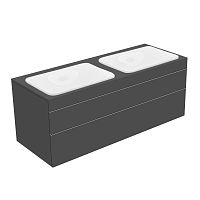 Тумба Keuco 31574390000 Edition 400 под умывальник 140х53.5 см, антрацит/антрацит