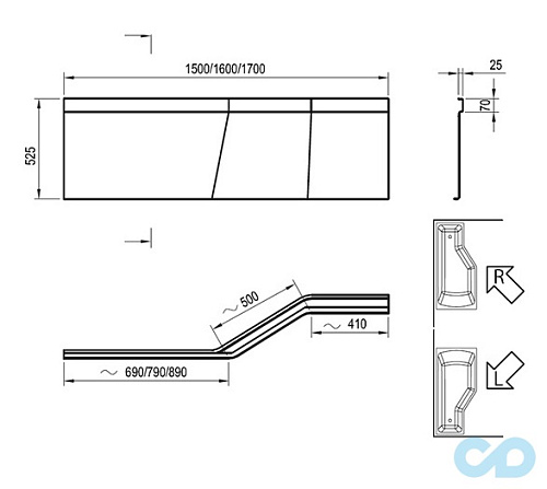 Панель фронтальная Ravak  CZ15100A00