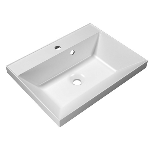 Раковина BelBagno BB600/450-LV-MR-AST из литьевого мрамора 60х45 см, белая Раковина BelBagno BB600/450-LV-MR-AST из литьевого мрамора 60х45 см, белая