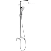 Душевая стойка Villeroy & Boch TVS1082000461 Embrace для ванны и душа, верхний душ 200 мм, ручной душ 1 режима, хромированный Душевая стойка Villeroy & Boch TVS1082000461 Embrace для ванны и душа, верхний душ 200 мм, ручной душ 1 режима, хромированный