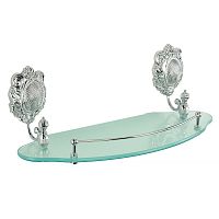 Полка Migliore 16665 Cleopatra c галереей, стекло матовое/хром