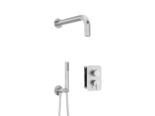 Набор Deante BXYZFQSM Silia для душа скрытого монтажа с BOXом, сталь