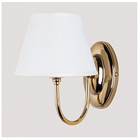 Настенный светильник TW 1333 Barocco, с основанием, цвет: золото, с абажуром, цвет ткани: белый (комплект - 1шт) ,1333oro