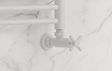 Вентиль Сунержа 12-1408-1234 угловой, (крест) G 1/2" НР х G 3/4" НГ, белый