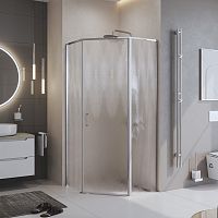 Душевой уголок BelBagno UNO-195-P-1-90-CH-CR, 195х90х90 см, стекло шиншилла/профиль хром Душевой уголок BelBagno UNO-195-P-1-90-CH-CR, 195х90х90 см, стекло шиншилла/профиль хром