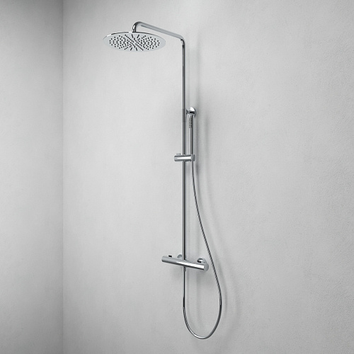 Душевая система с термостатом ABELSBERG Fluida SNS75103CH Душевая система с термостатом ABELSBERG Fluida SNS75103CH