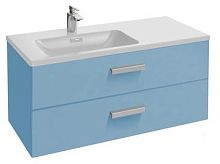 Тумба Jacob Delafon EB2075-R1-M43 Vox под раковину 100х46, с 2 ящиками, изогнутая ручка, левая, аквамарин матовый