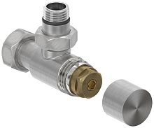 Вентиль Сунержа 071-1404-1234 угловой, (под шестигранник) G 1/2" НР х G 3/4" НГ, сатин