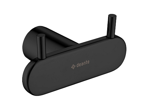 Крючок Deante ADR_N121 Round двойной, Nero (черный) - купить в Санкт-Петербурге, цена на Крючок Deante ADR_N121 Round двойной, Nero (черный) в интернет-магазине Керамос Крючок Deante ADR_N121 Round двойной, Nero (черный) купить недорого в интернет-магазине Керамос