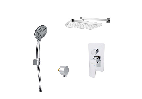 Комплект Aquatek AQ1072CR Вега для ванной Set 4 в 1 (AQ1046CR + AQ2081CR + AQ2454CR + AQ2010CR), хром