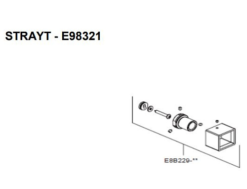 Крепление к душевой стойке Jacob Delafon Strayt E8B229-CP купить недорого в интернет-магазине Керамос Крепление к душевой стойке Jacob Delafon Strayt E8B229-CP купить недорого в интернет-магазине Керамос