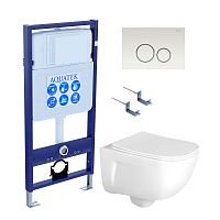 Инсталляция с подвесным унитазом Aquatek Дива SET AQUATEK ДИВА-016 4в1 Инсталляция с подвесным унитазом Aquatek Дива SET AQUATEK ДИВА-016 4в1