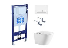 Комплект: Унитаз, Инсталляция, Кнопка смыва Aquatek Либерти SET AQUATEK ЛИБЕРТИ-061 4в1