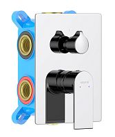 Смеситель Aquatek AQ1447CR Лира  для ванны, 3 режима (внешняя и скрытая часть), хром