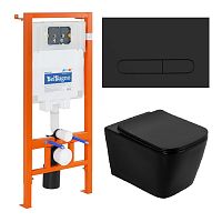 Инсталляция с подвесным унитазом BelBagno ARDENTE-C BB3202CHR-MB/BB3202SC-MB/BB002-80/BB007-PR-NERO.M