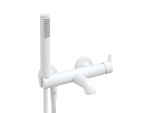 Смеситель Deante BQS_A11M Silia для ванны с душевым гарнитуром, Bianco (белый матовый)