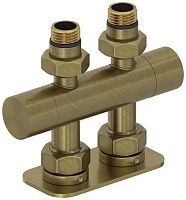 Вентиль Сунержа 05-1417-1234, 2х1/2" прямой скрытый-скрытый EU50, состаренная бронза
