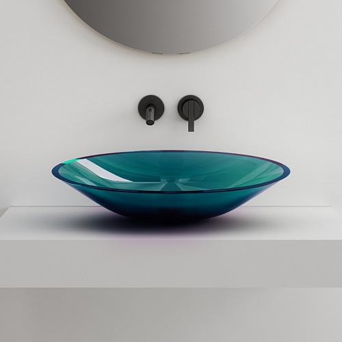 Раковина Abber Kristall AT2812Aquamarin Раковина Abber Kristall AT2812Aquamarin