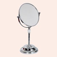 TW Murano 292 Зеркало двустороннее (обычное /увелич.) косметическое в рамке настольное, цвет: хром,TWMU BA292/OVcr