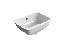 Раковина GSI 724311 Classic встраиваемая снизу 55х38 см, с переливом, белый глянцевый