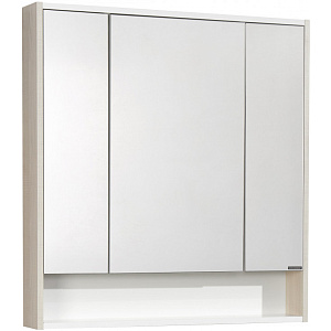 Зеркальный шкаф Акватон 1A215302RIB90 Рико 80х86 см, белый,ясень фабрик