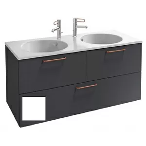 Мебель для раковины-столешницы Jacob Delafon EB2545-R9-N18, 120 см, 3 ящика, меламин, белый, ручки черный