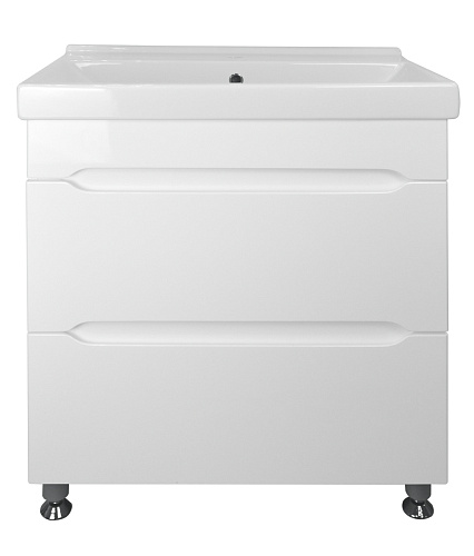 Тумба Loranto CS00052135 Арфа с раковиной, напольная, 80х44 см, белая снят с производства