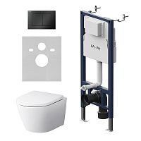 Комплект: Унитаз, Инсталляция, Кнопка смыва AM.PM X-Joy IS130238.851900